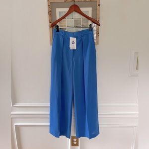 & Other Stories, Size 6 Front Pleat Sky Blue Wool Pant